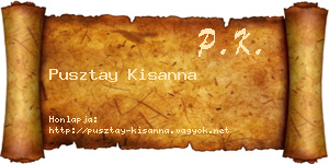 Pusztay Kisanna névjegykártya